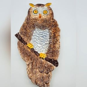 Vintage Bassano Italy Owl #7058 Trinket Catch All Dish